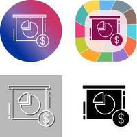 Pie Chart Icon Design vector