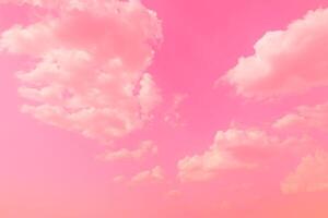 Pastel sky clouds background, pink sky background photo