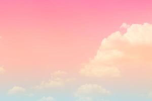 Pastel sky clouds background, pink sky background photo