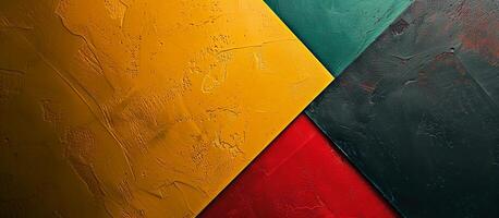 Textured Overlapping Surfaces In Red, Yellow, Green. Juneteenth, Black History Month photo
