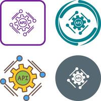 Api Icon Design vector