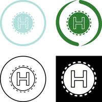 Helipad Icon Design vector