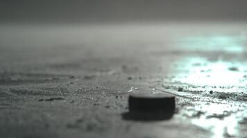 Ice Hockey Player Skating Away From Puck in Arena During Game video