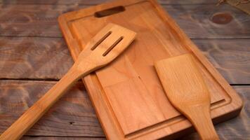 Wooden Cutting Board With Spatula video