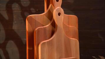 Three Wooden Cutting Boards Side by Side video