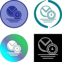 Pie Chart Icon Design vector