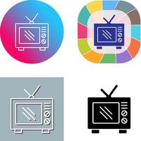 Old TV Icon Design vector