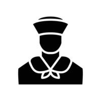 sailorman solid icon design vector