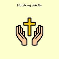 Holding Faith Illustration vector