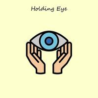 Holding Eye Illustration vector