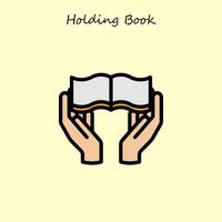 Holding Book Illustration vector