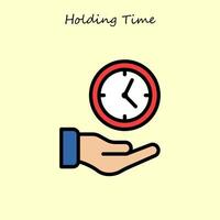 Holding Time Illustration vector