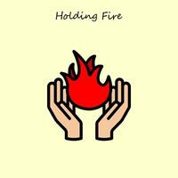 Holding Fire Illustration vector