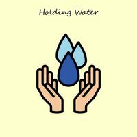 Holding Water Illustration vector