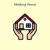 Holding House Illustration vector