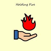 Holding Fire Illustration vector