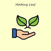 Holding Leaf Illustration vector