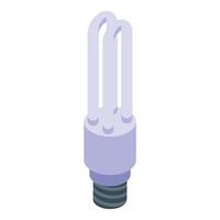 Light bulb icon isometric . Economical electrical appliance vector