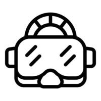 Diving mask icon outline . Scuba glasses vector