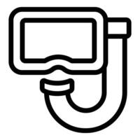 Diving eyewear icon outline . Deep snorkeling mask vector