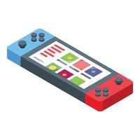 Gaming portable device icon isometric . Game gadget vector