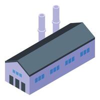 Factory building icon isometric . Steel plant vector
