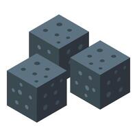 Hookah coal cubes icon isometric . Shisha stack vector