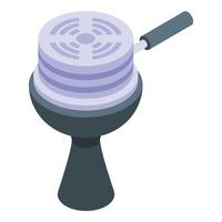 Stem of hookah tool icon isometric . Bowl toxic vector