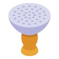 Hookah ceramic bowl icon isometric . Object party vector