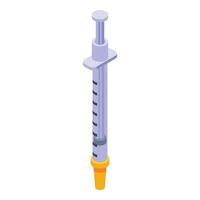 Skincare injection syringe icon isometric . Healthy procedure vector