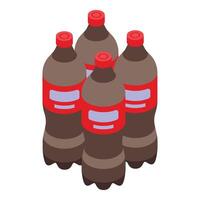 Soda drink bottles icon isometric . Fresh beverage vector