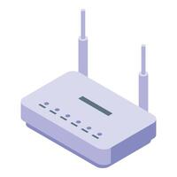 Internet modem icon isometric . Wireless device vector