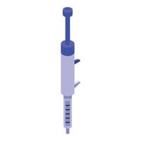 Botox syringe injection icon isometric . Medicine care vector