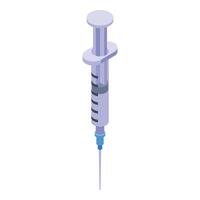 Drug inject icon isometric . Medical acid care vector