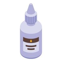 Liquid tube icon isometric . Cap clean substance vector