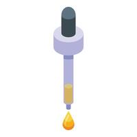 Ear dropper icon isometric . Cleaning medical vector