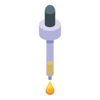 Ear dropper icon isometric . Cleaning medical vector