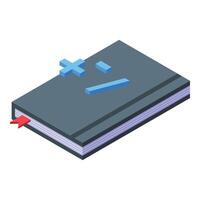 Financial planner notebook icon isometric . Budget management vector