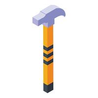 Hammer tool icon isometric . Construction stuff vector