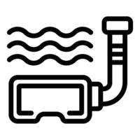 Diving goggles icon outline . Underwater mask vector