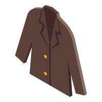 Jacket cloth icon isometric . Outer garment vector