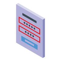 Authentication error icon isometric . Incorrect password vector