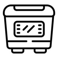 Professional bread maker icon outline . Commercial baking machine vector