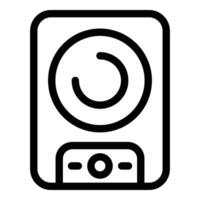 Portable induction cooker icon outline . Smart technology vector