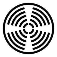Electric induction cooker device icon outline . Smart and modern cookware vector