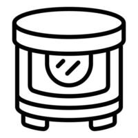 Bread mixing machine icon outline . Automatic bakery equipment vector
