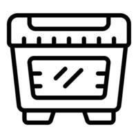 Electric bread maker icon outline . Automation kitchenware vector