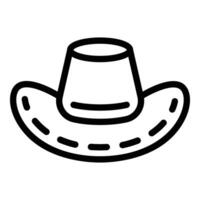 Paja vaquero sombrero icono contorno . rural granjero sombrerería vector