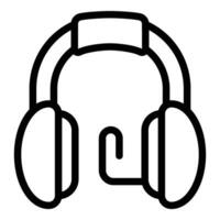 Gaming headphones icon outline . Game player headset vector