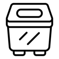 Digital electric bread maker icon outline . Dough kneader vector